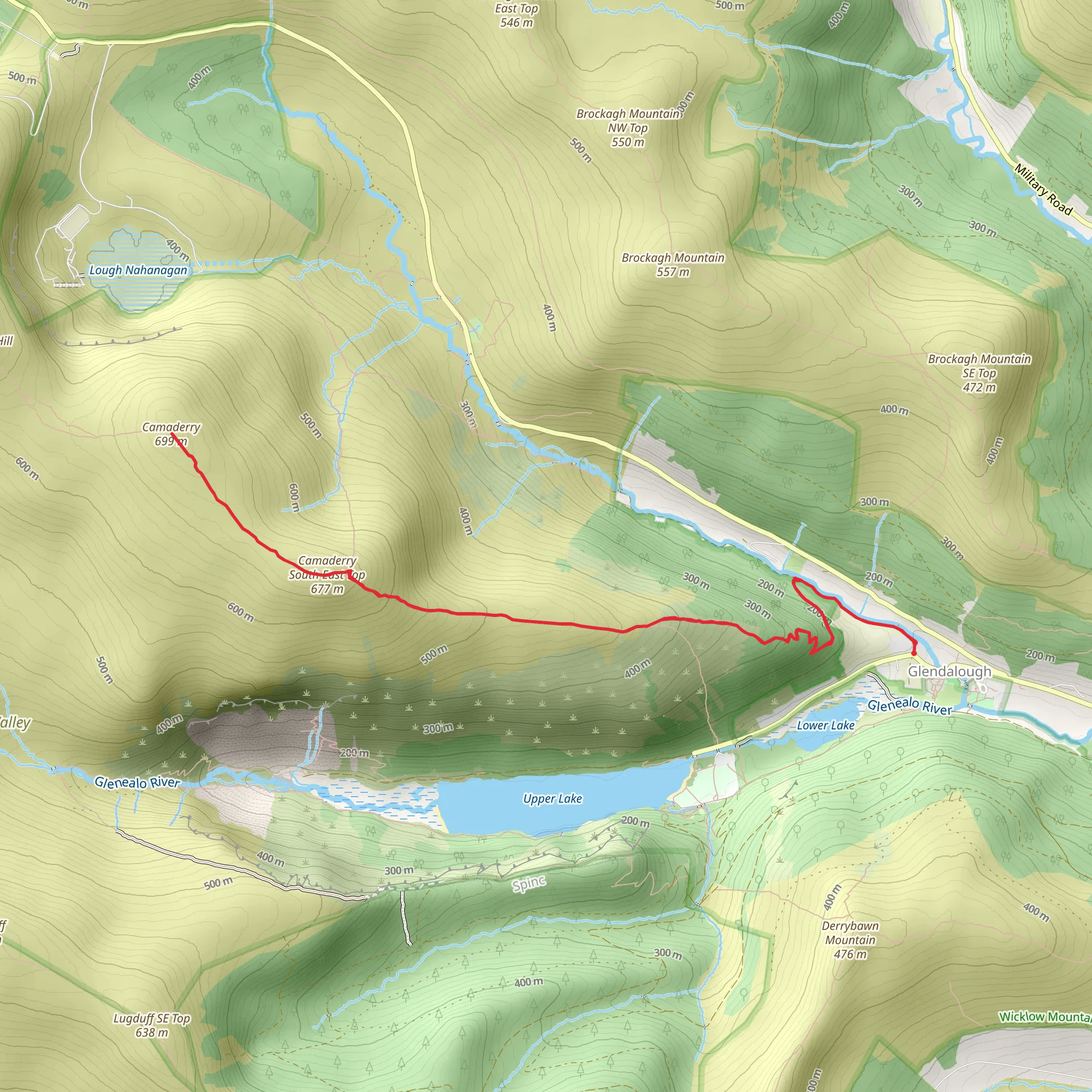 Camaderry Mountain mobile static map