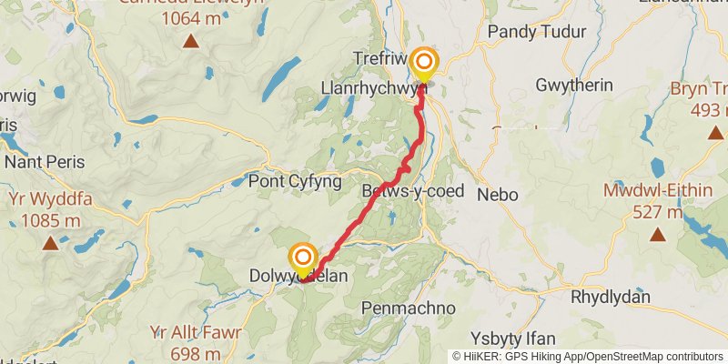 Wales Cistercian Way stage 30 Map