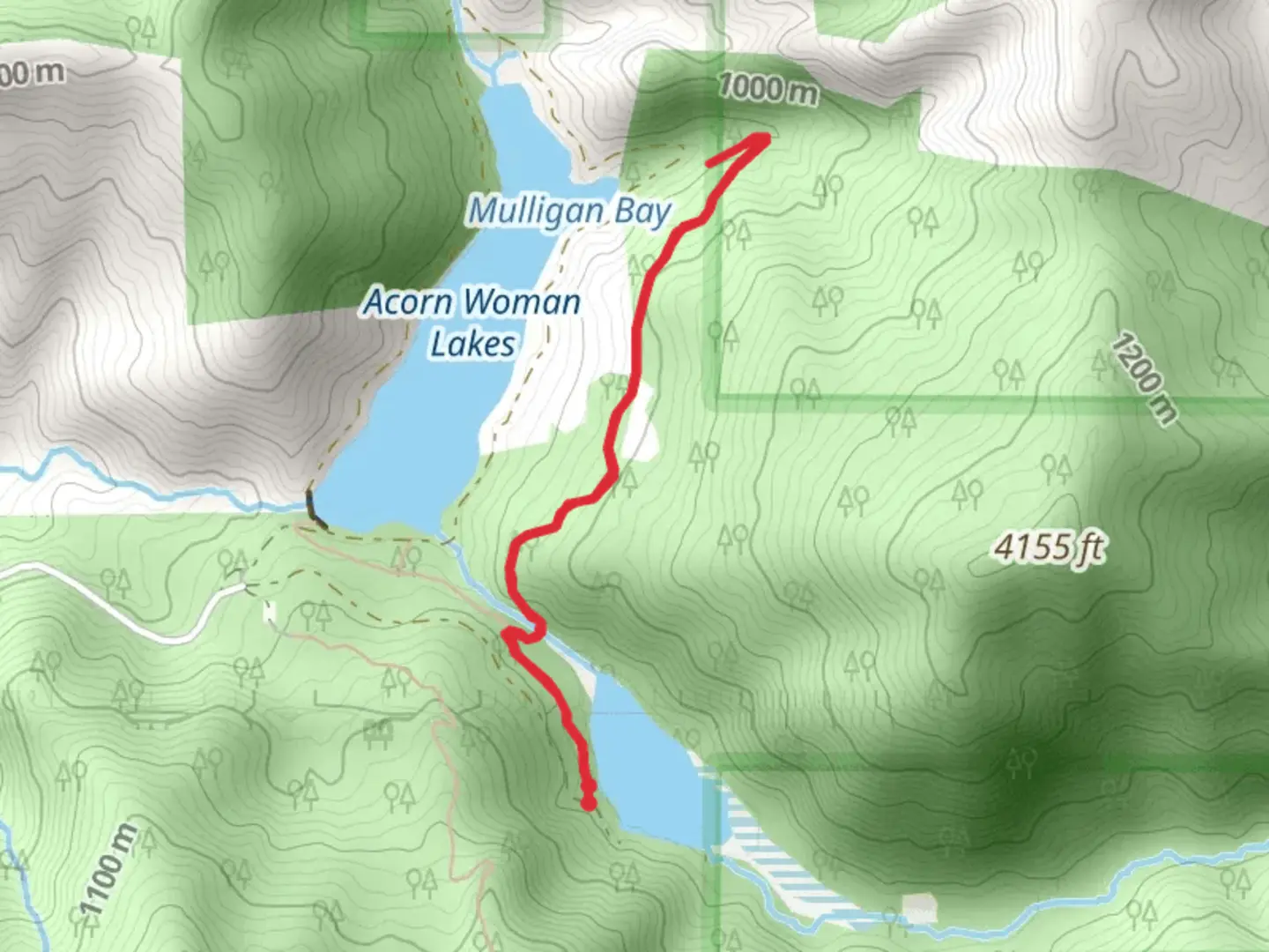 An image depicting the trail Little Squaw Trail and its surrounding area.