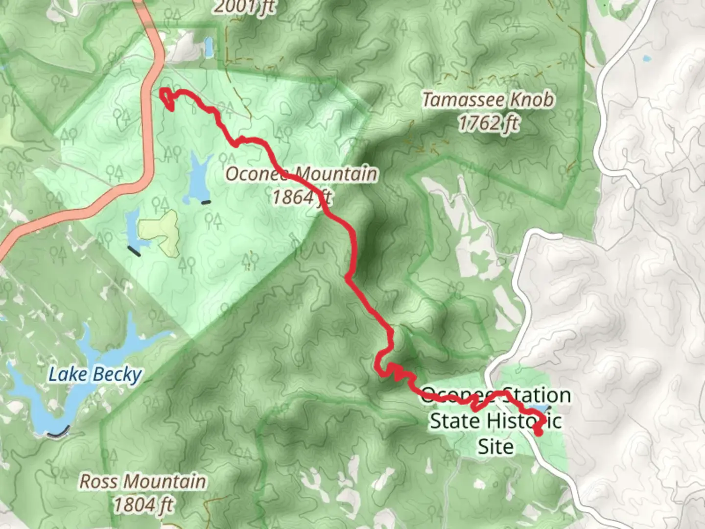 An image depicting the trail Oconee Connector Trail and its surrounding area.