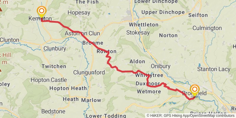 Shropshire Hills Loop stage 4 Map