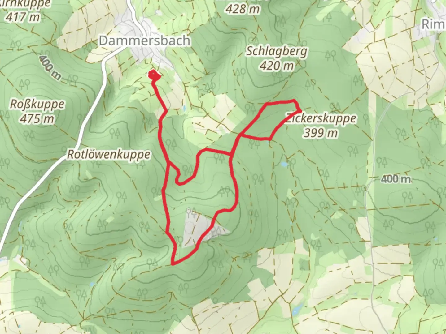 An image depicting the trail Fulda Huenfeld Walk and its surrounding area.