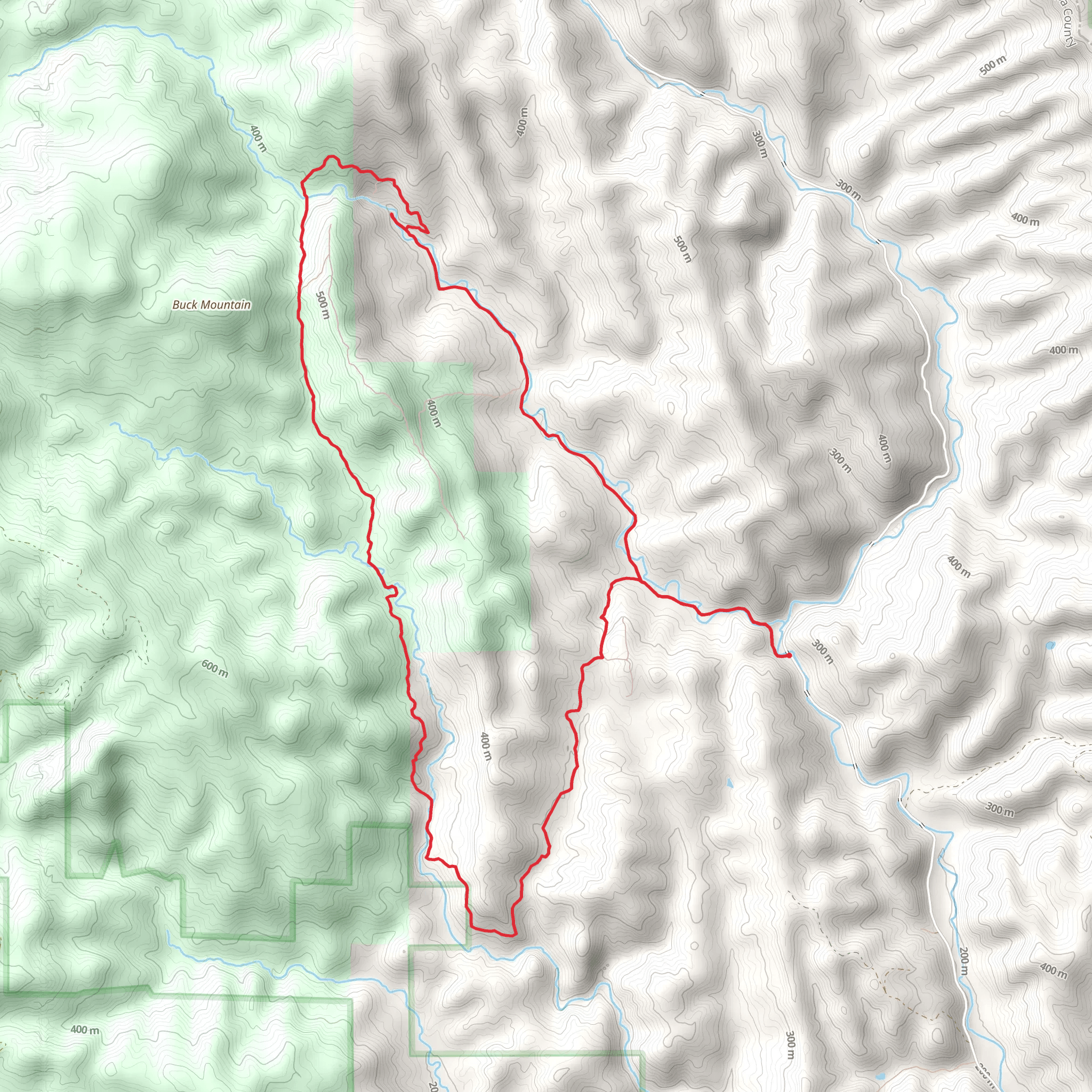 Zim-Zim Falls and Nevada Creek Loop Trail mobile static map
