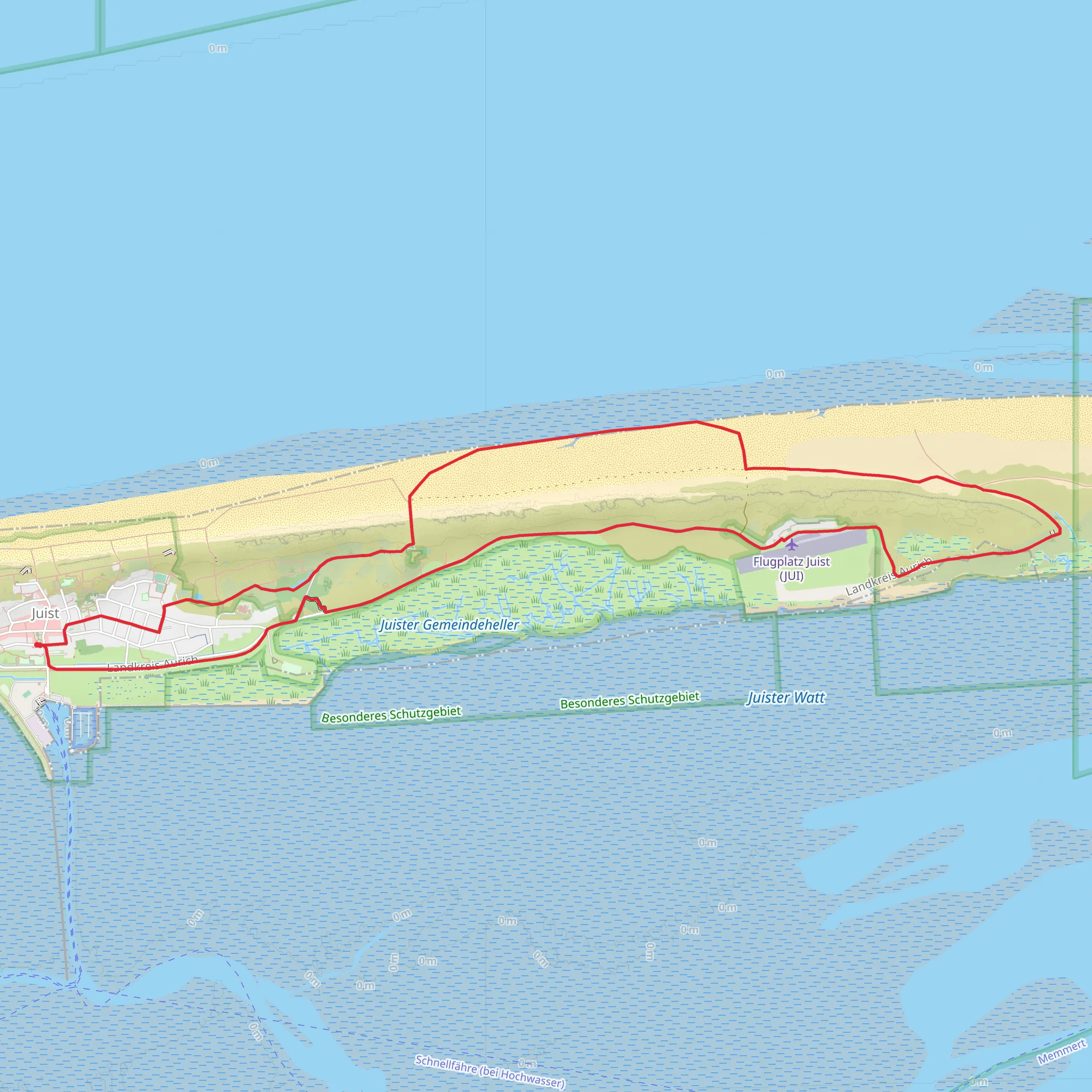 Deichpromenade and Kalfamerweg Loop mobile static map