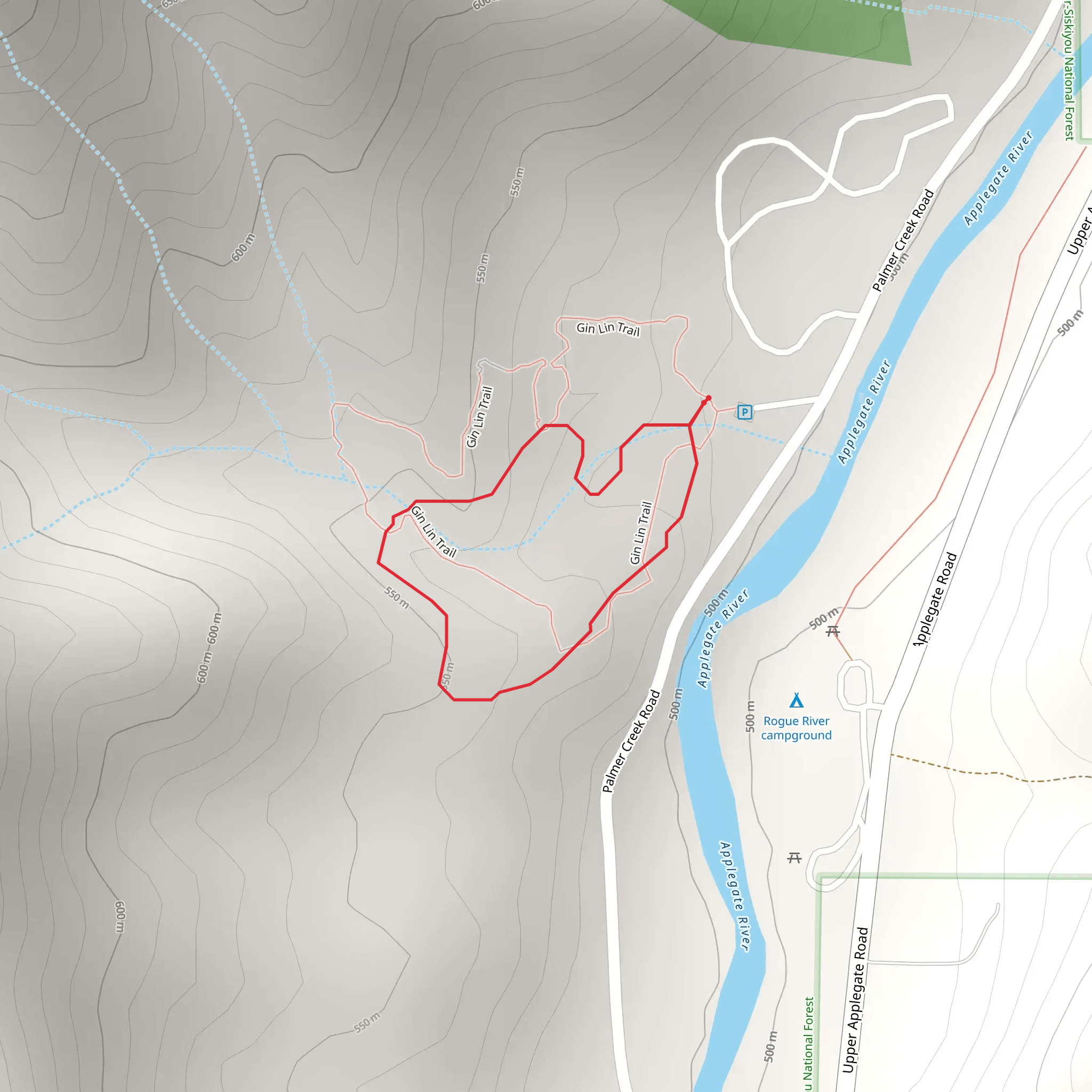 Gin Lin Trail mobile static map