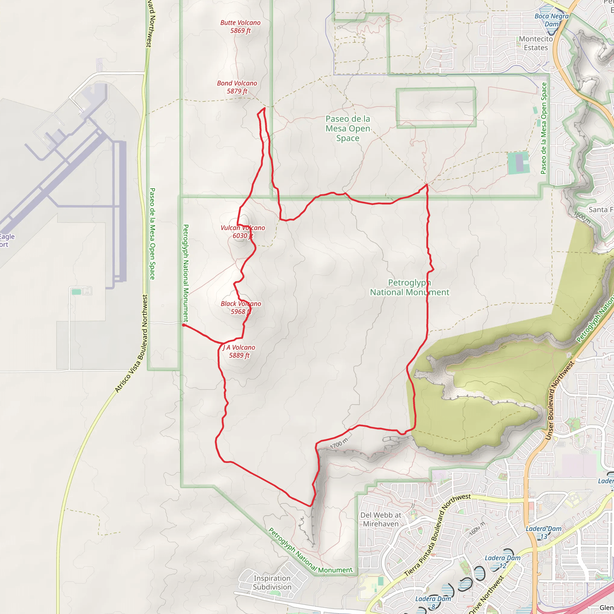 JA, Black and Vulcan Loop mobile static map