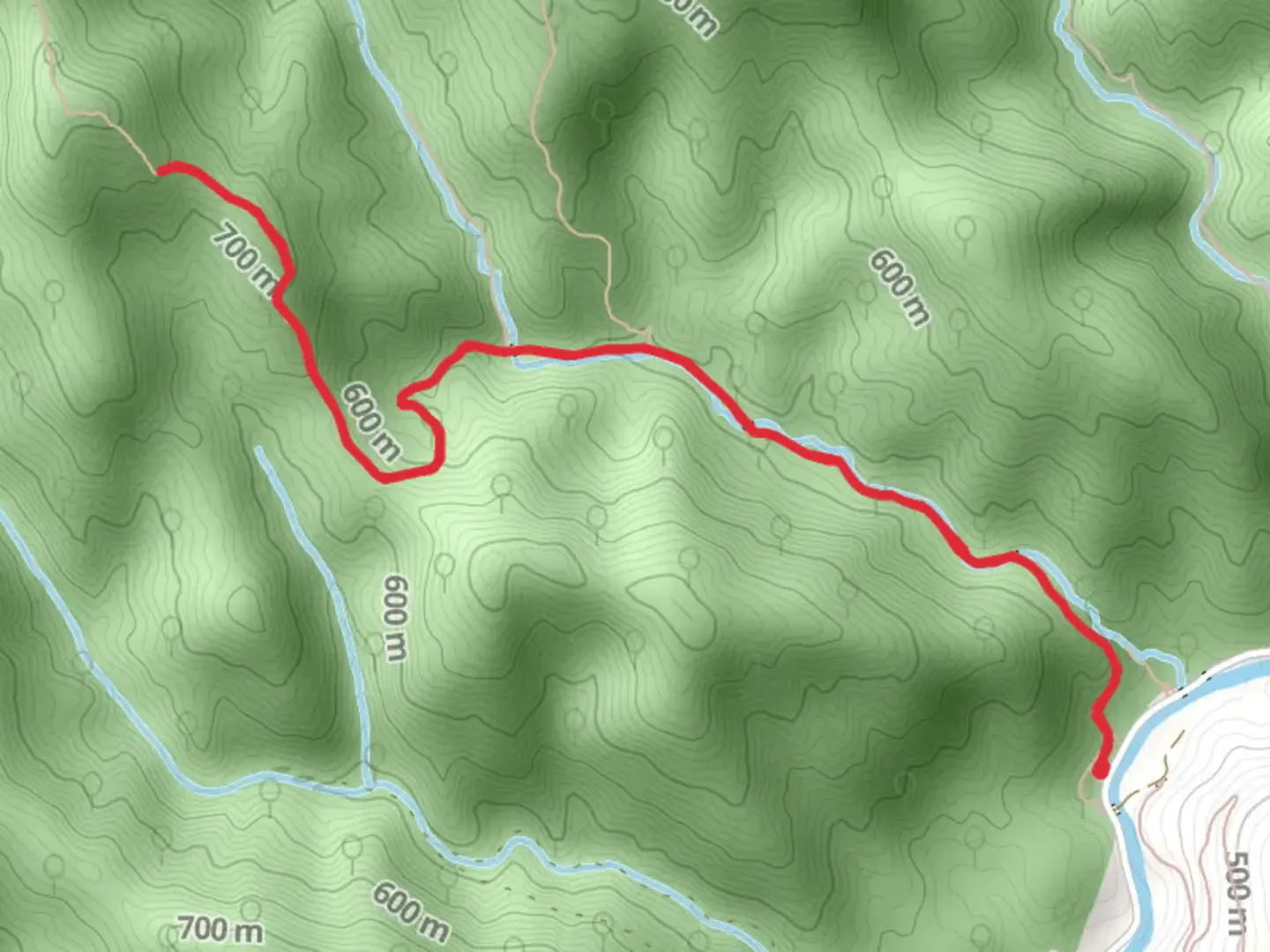 An image depicting the trail Widows Creek and its surrounding area.