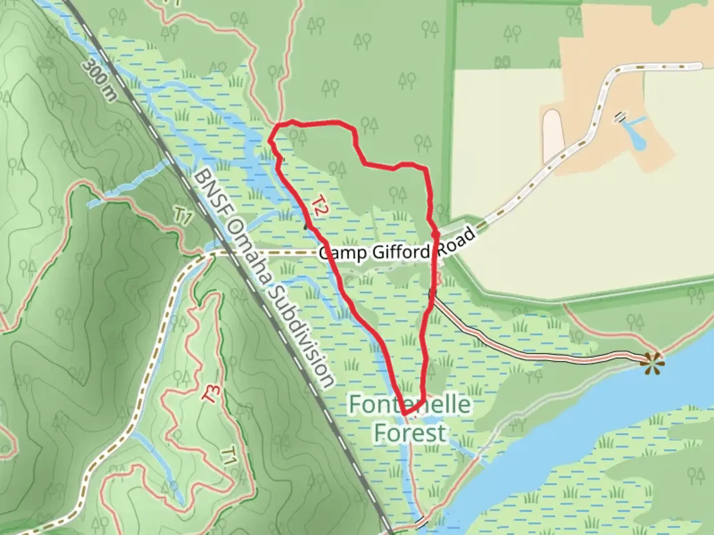 An image depicting the trail Stream Loop Trail and its surrounding area.