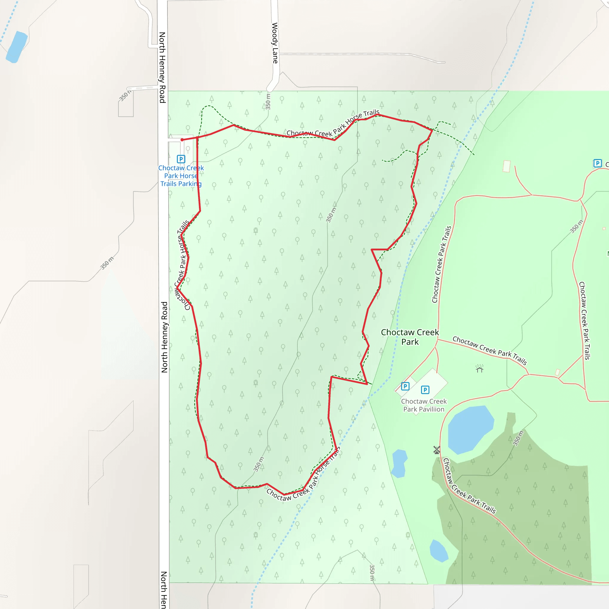 Choctaw Creek Loop mobile static map