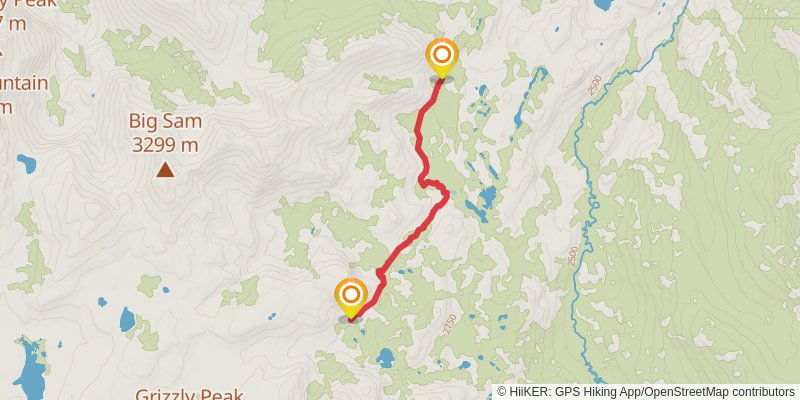 Cinko Lake via Pacific Crest Trail stage 2 Map