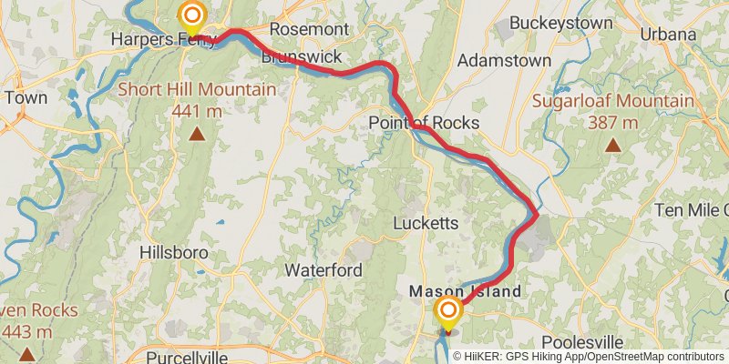 American Discovery Trail - East stage 9 Map