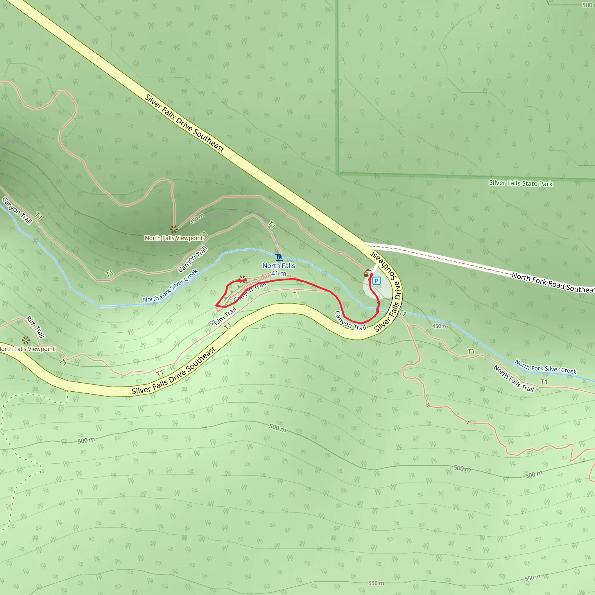 Canyon Trail mobile static map