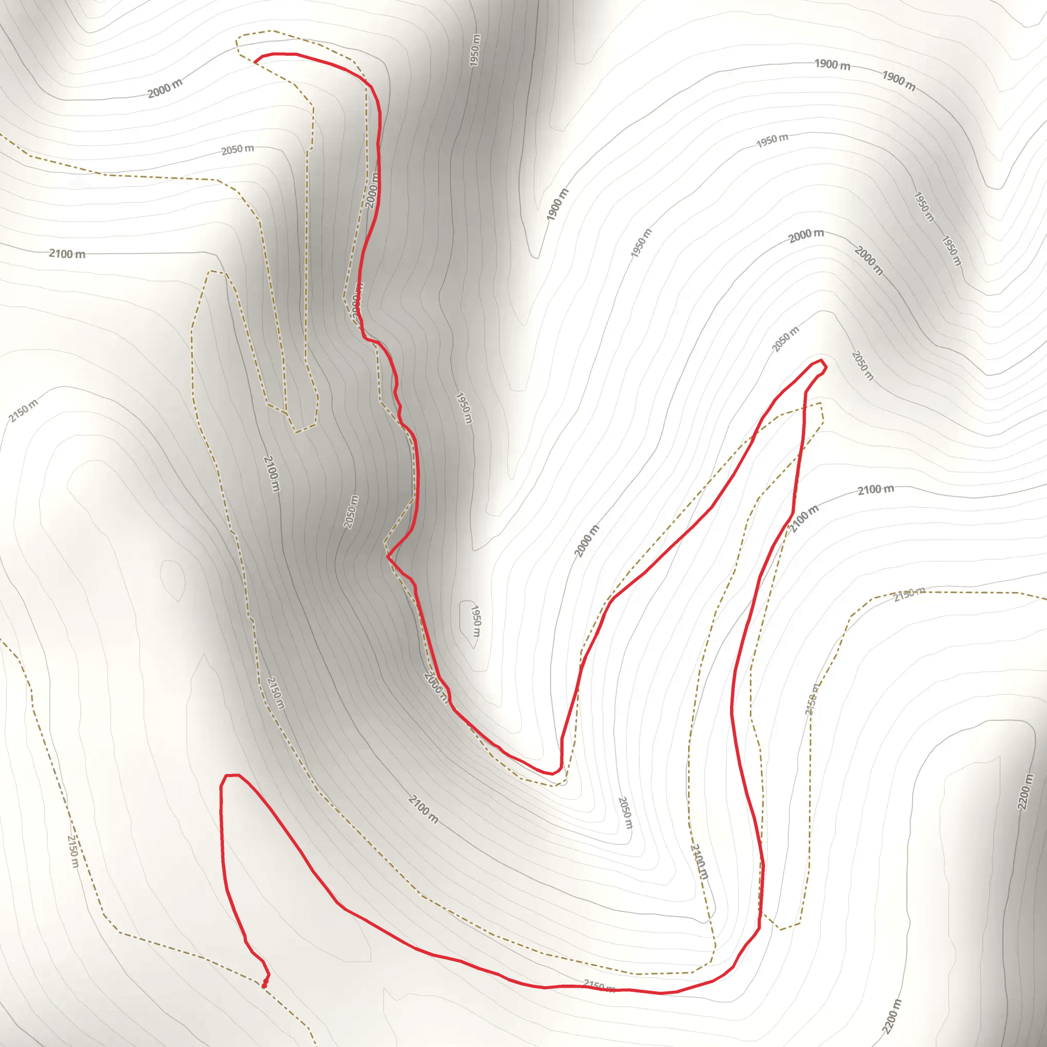 Three Cabins Trail mobile static map