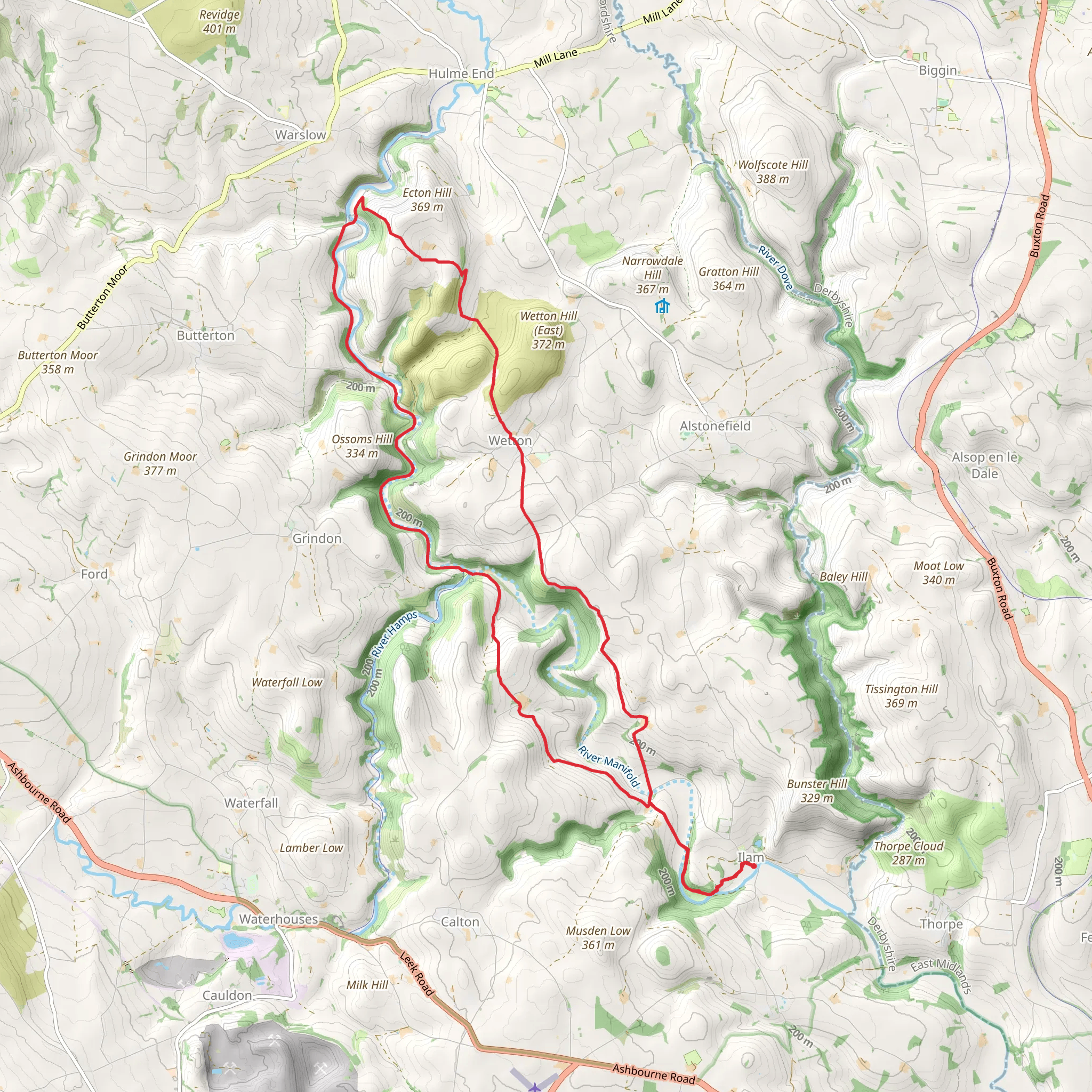Cheshire Wood and Ladyside Wood Loop mobile static map