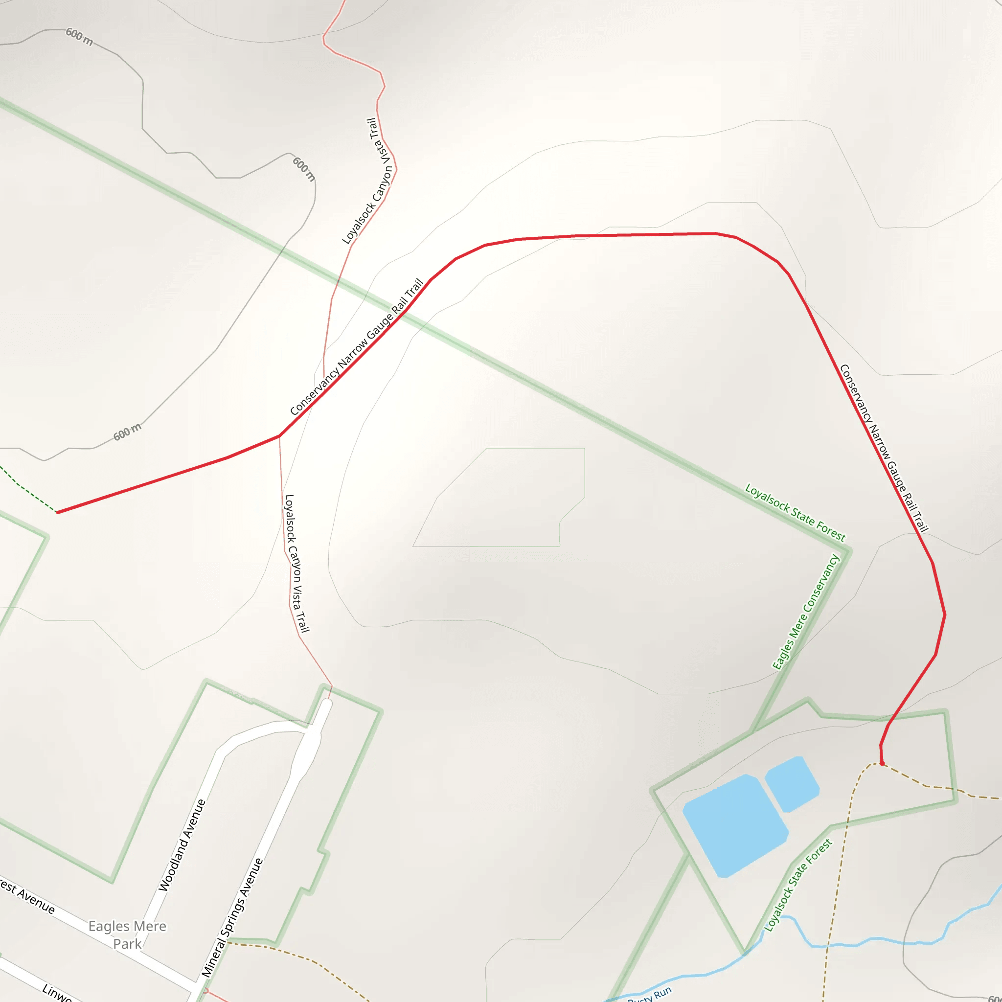Conservancy Narrow Gauge Rail Trail mobile static map