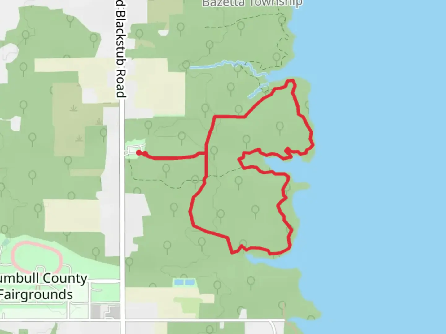 An image depicting the trail East and West Loop Trail and its surrounding area.