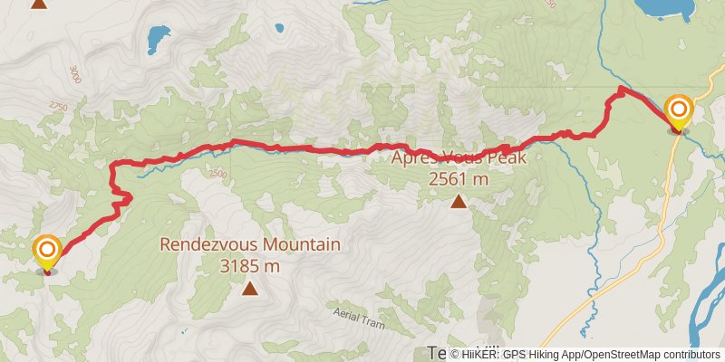 South Fork Granite Canyon via Granite Canyon Trail stage 2 Map