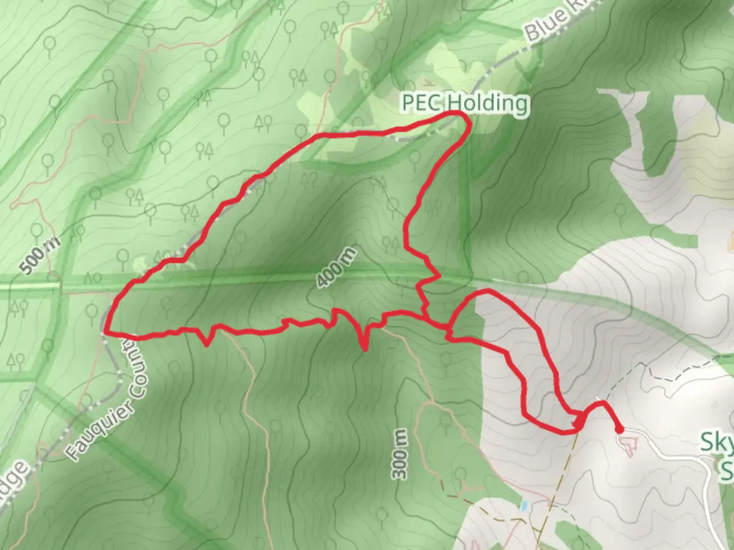 An image depicting the trail Piedmont Overlook, Appalachian and North Ridge Loop Trail and its surrounding area.