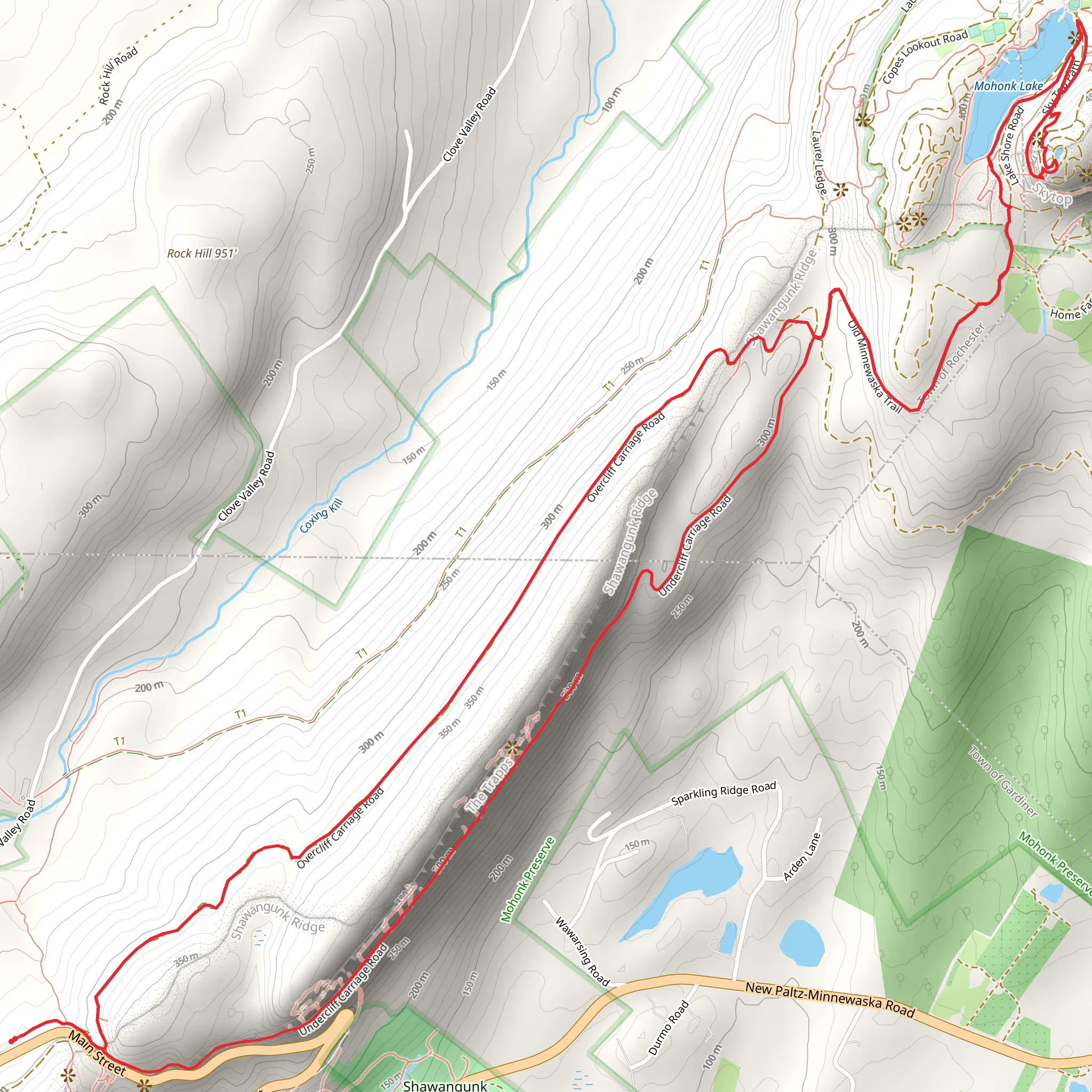 Mohonk Lake from Undercliff Carriage Road mobile static map