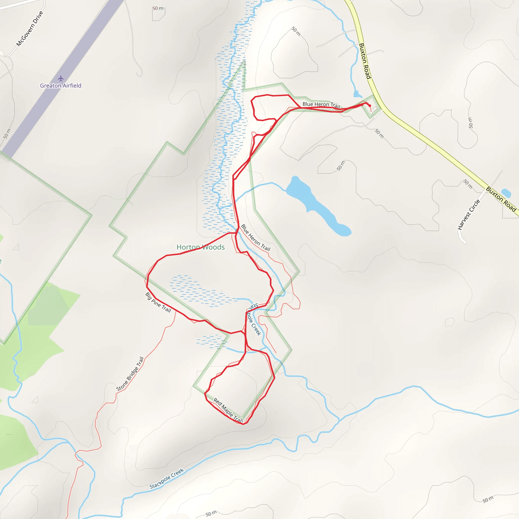 Stackpole Creek from Buxton Road mobile static map