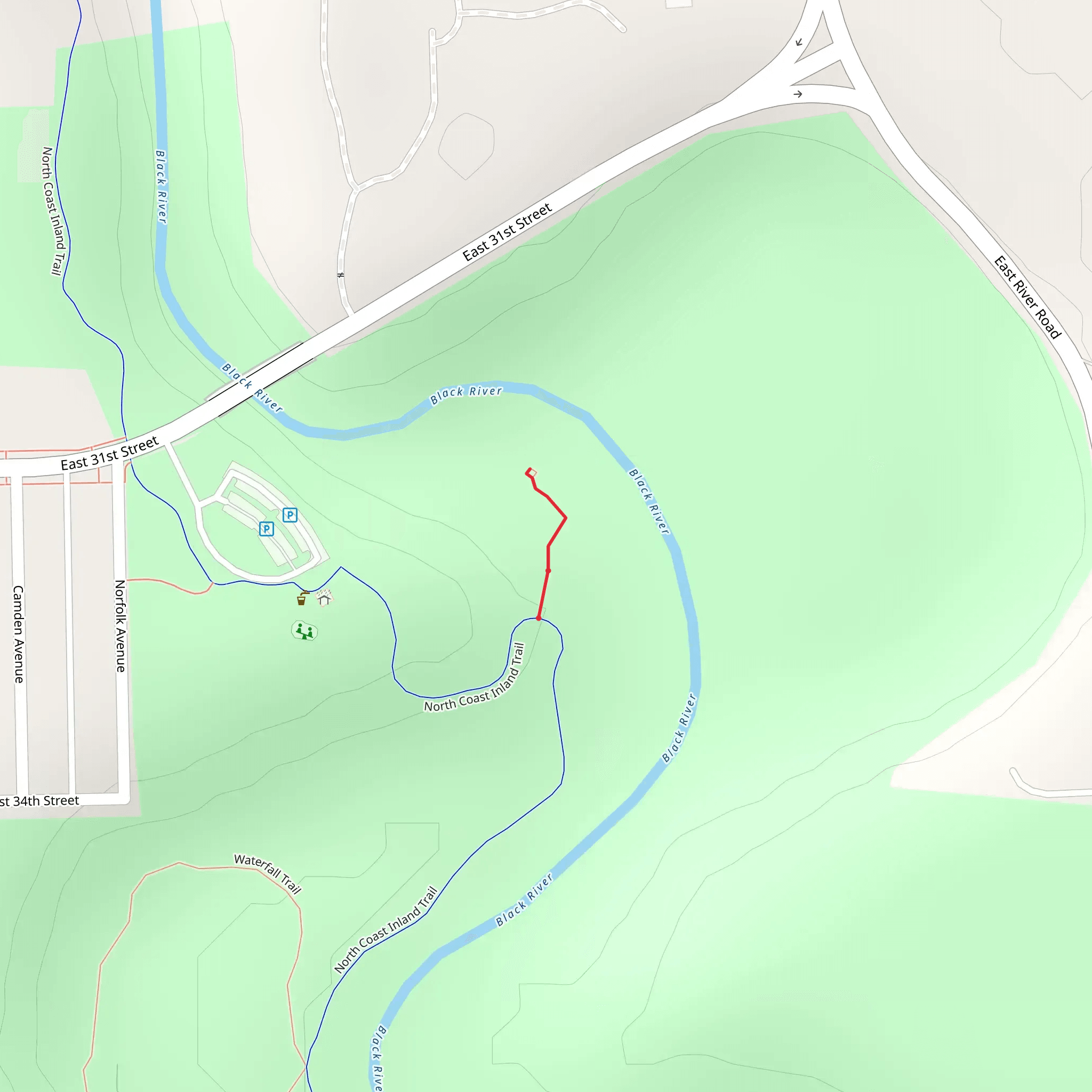 Cottonwood Trail mobile static map