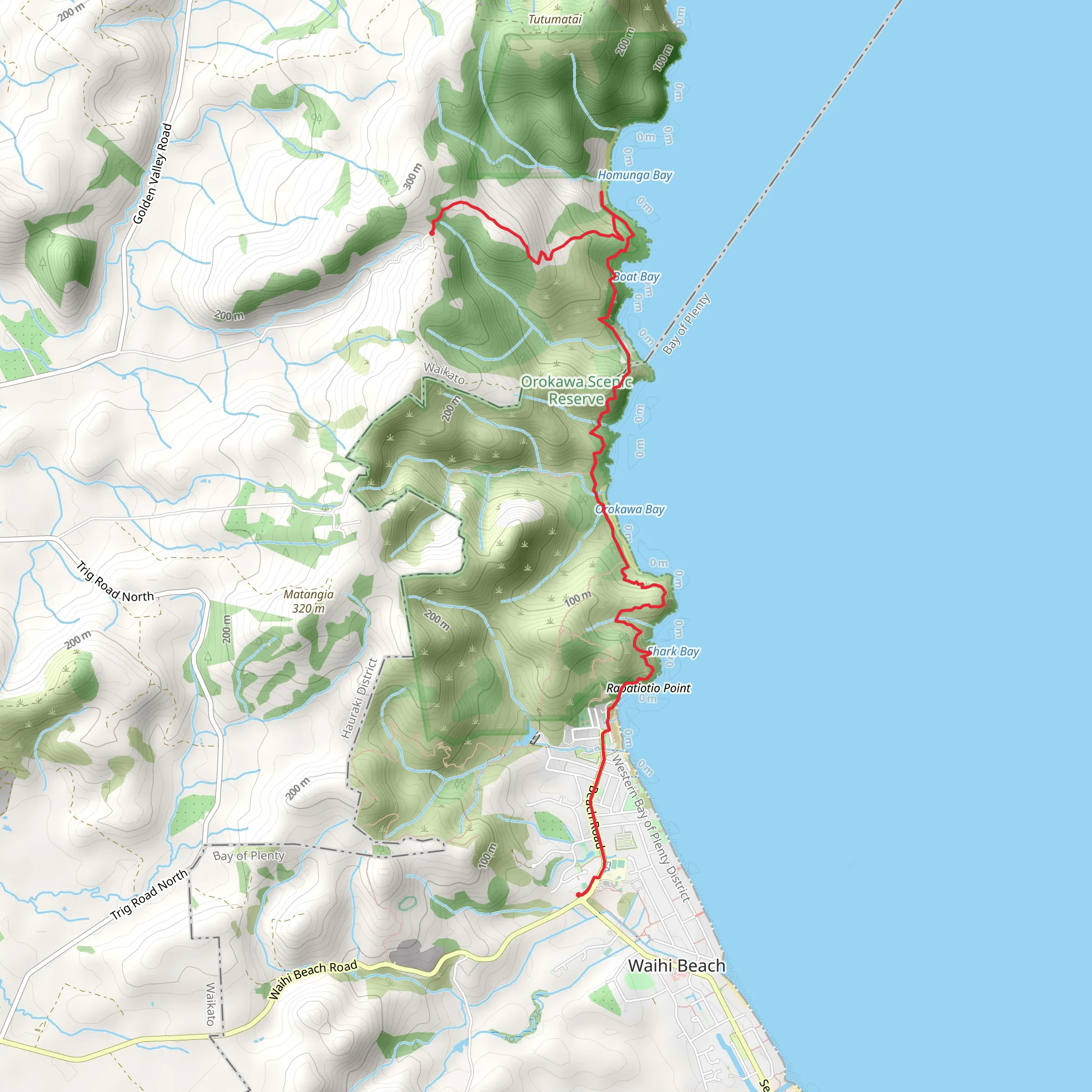 Orokawa Scenic Reserve Short Walking Track mobile static map