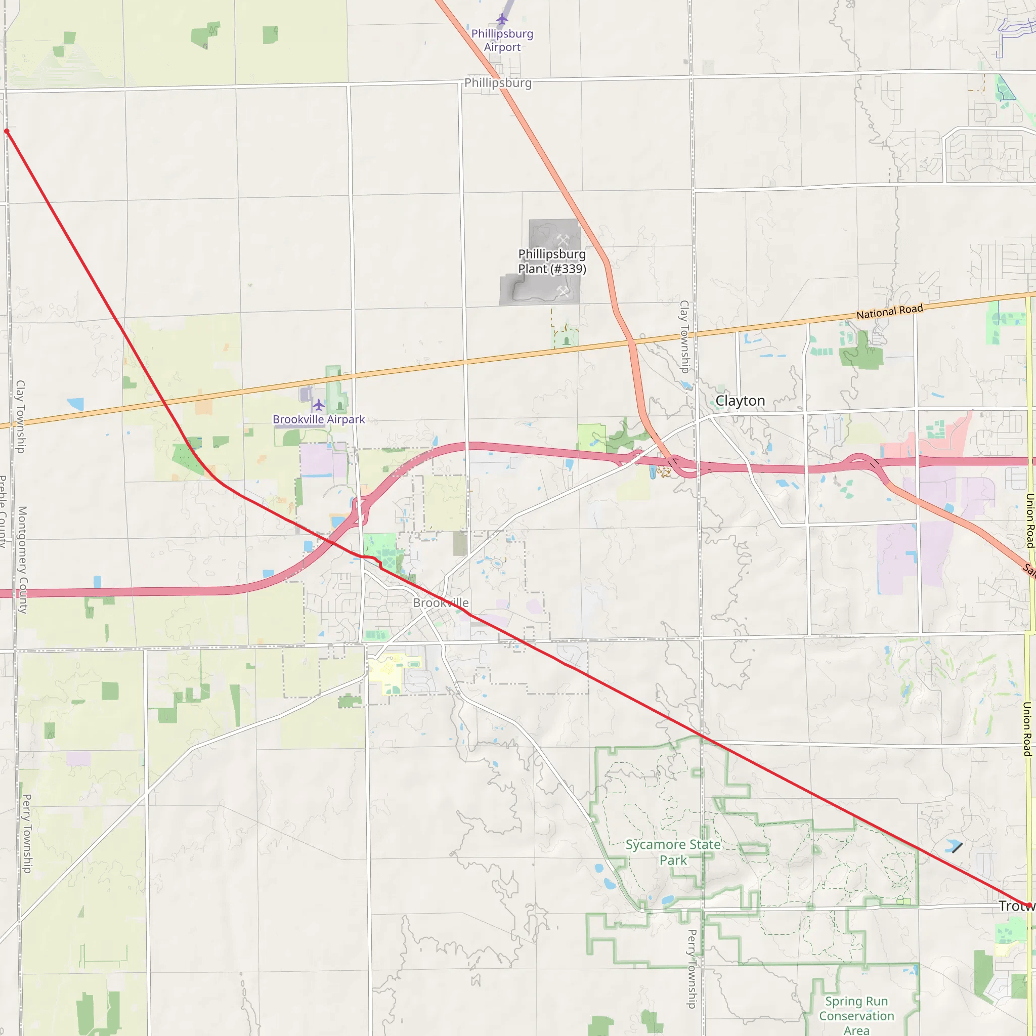 Wolf Creek Trail - Trotwood mobile static map