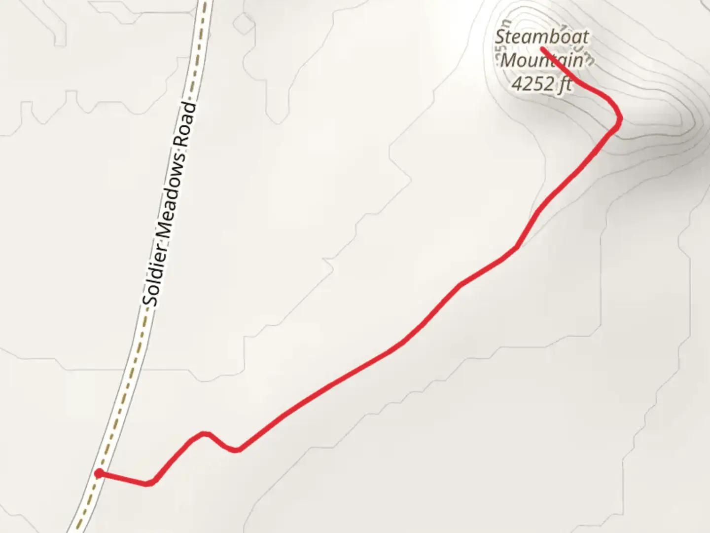An image depicting the trail Steamboat Mountain and its surrounding area.