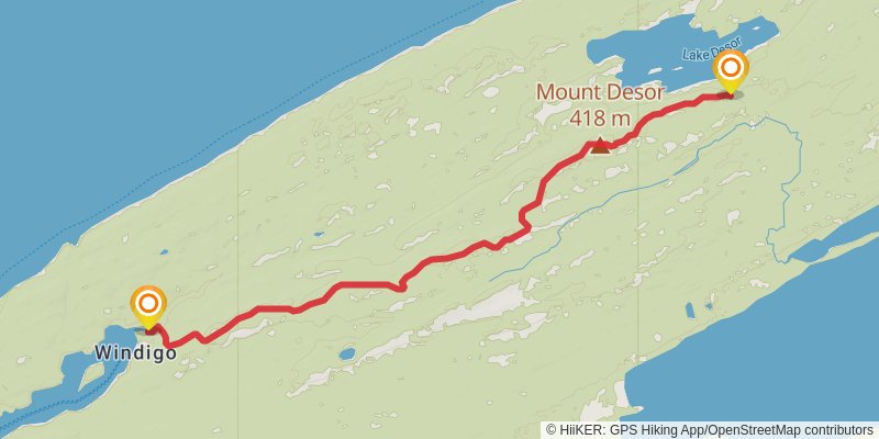 Greenstone Ridge Trail stage 3 Map