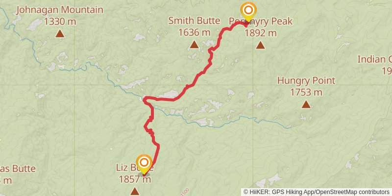 Ultra Pedestrian North Loop stage 29 Map