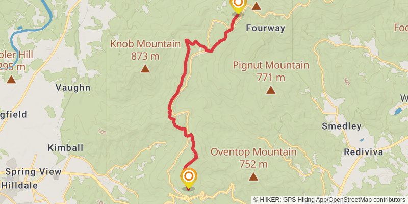 Appalachian Trail Section Hike - Shenandoah National Park stage 9 Map