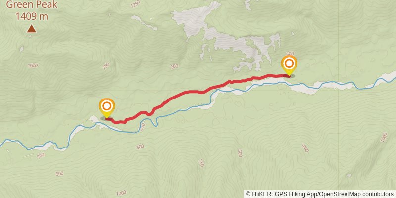 Blue Glacier And Hoh River Trail stage 2 Map