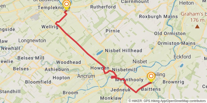 Stranraer to Middleton in Teesdale Walk stage 16 Map