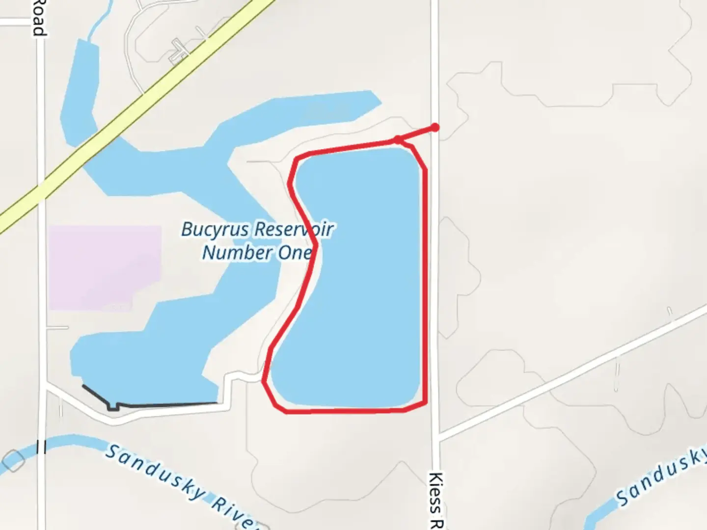 An image depicting the trail Riley Reservoir Loop and its surrounding area.