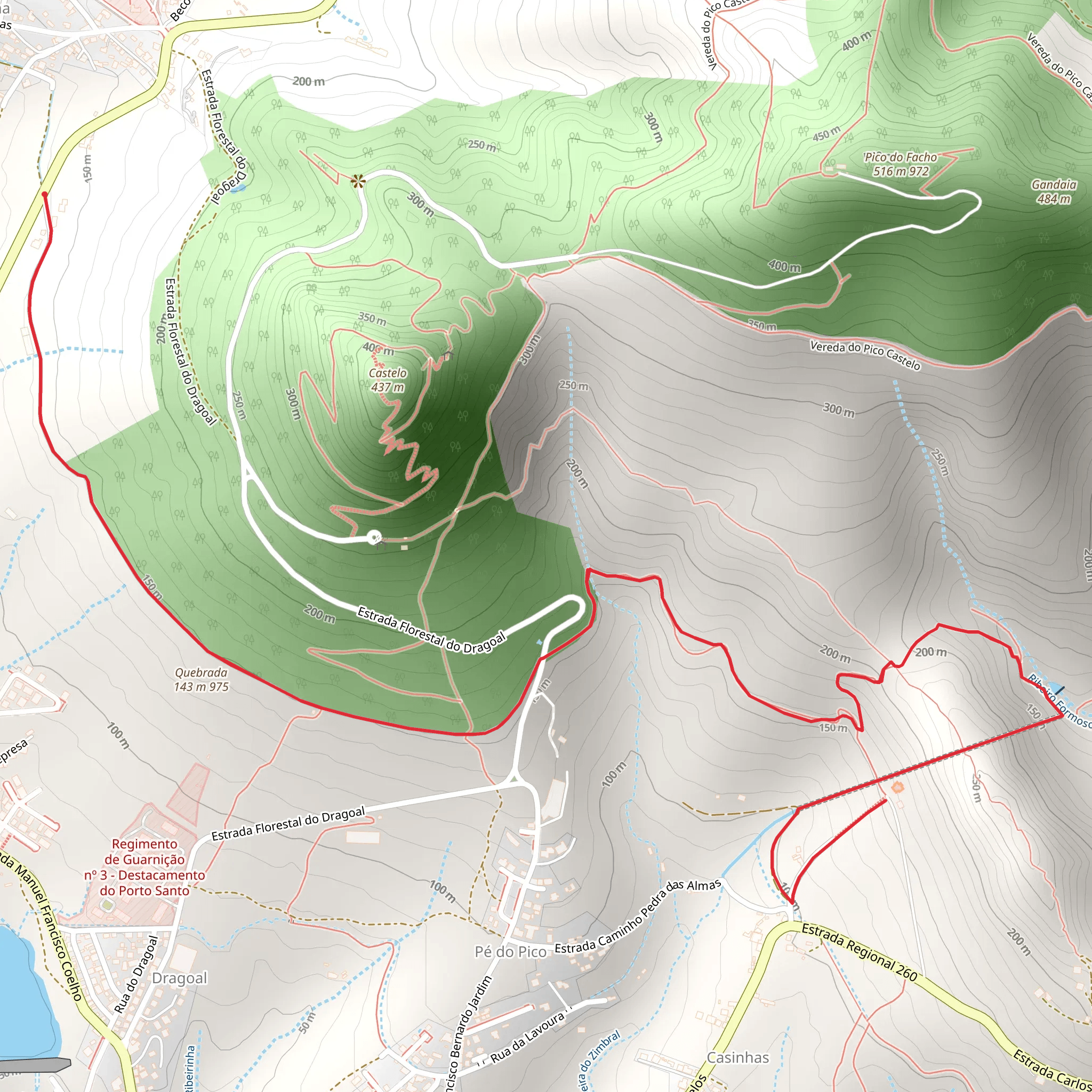PS PR 3 - Levada do Pico do Castelo mobile static map