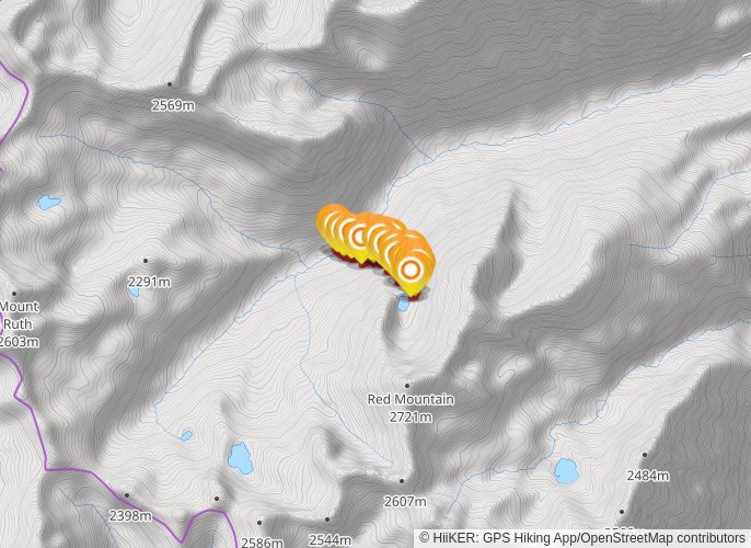 Red Mountain Lake mobile static map
