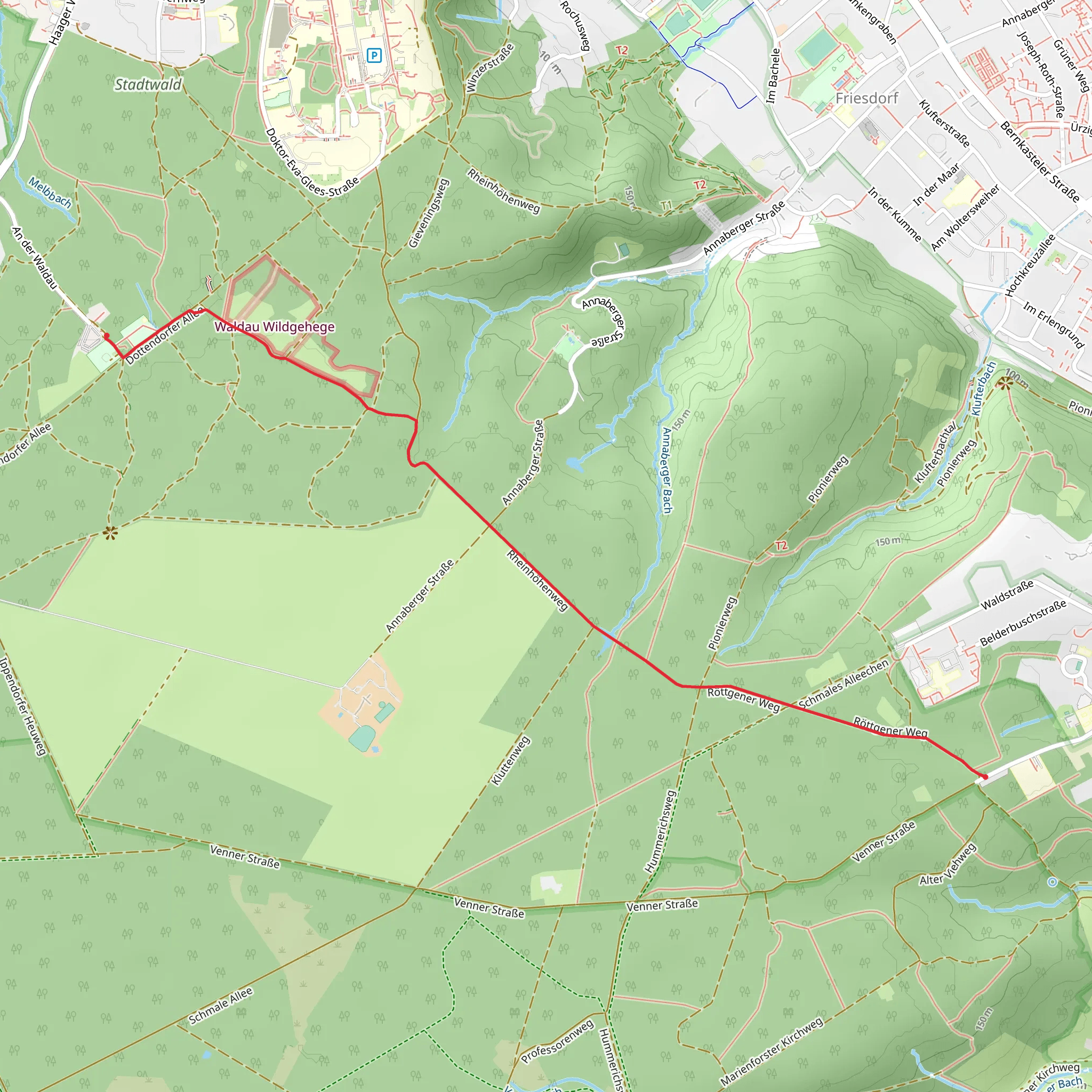Stadtwald and haus der Natur Walk mobile static map
