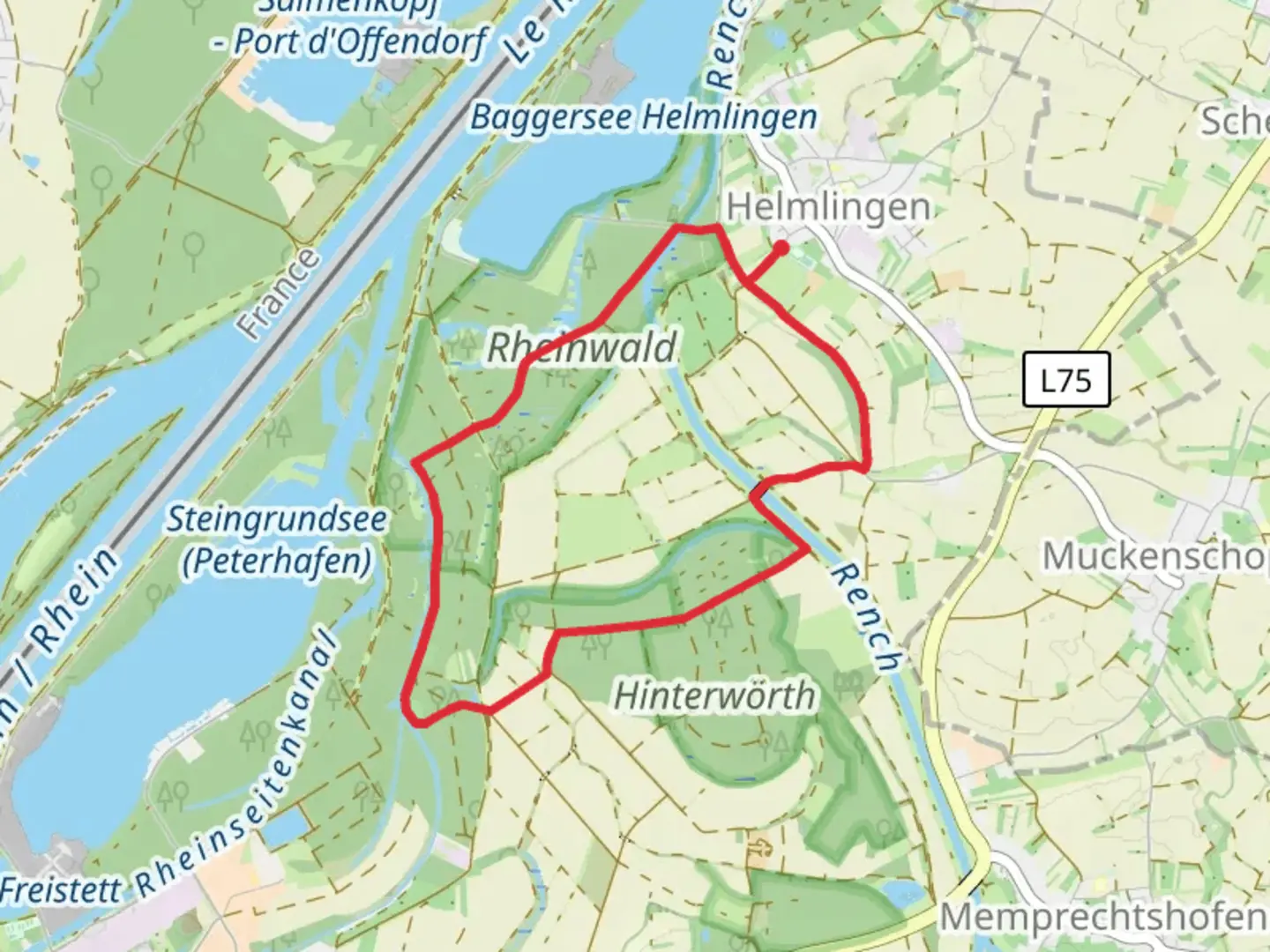 An image depicting the trail Nordallee Loop and its surrounding area.