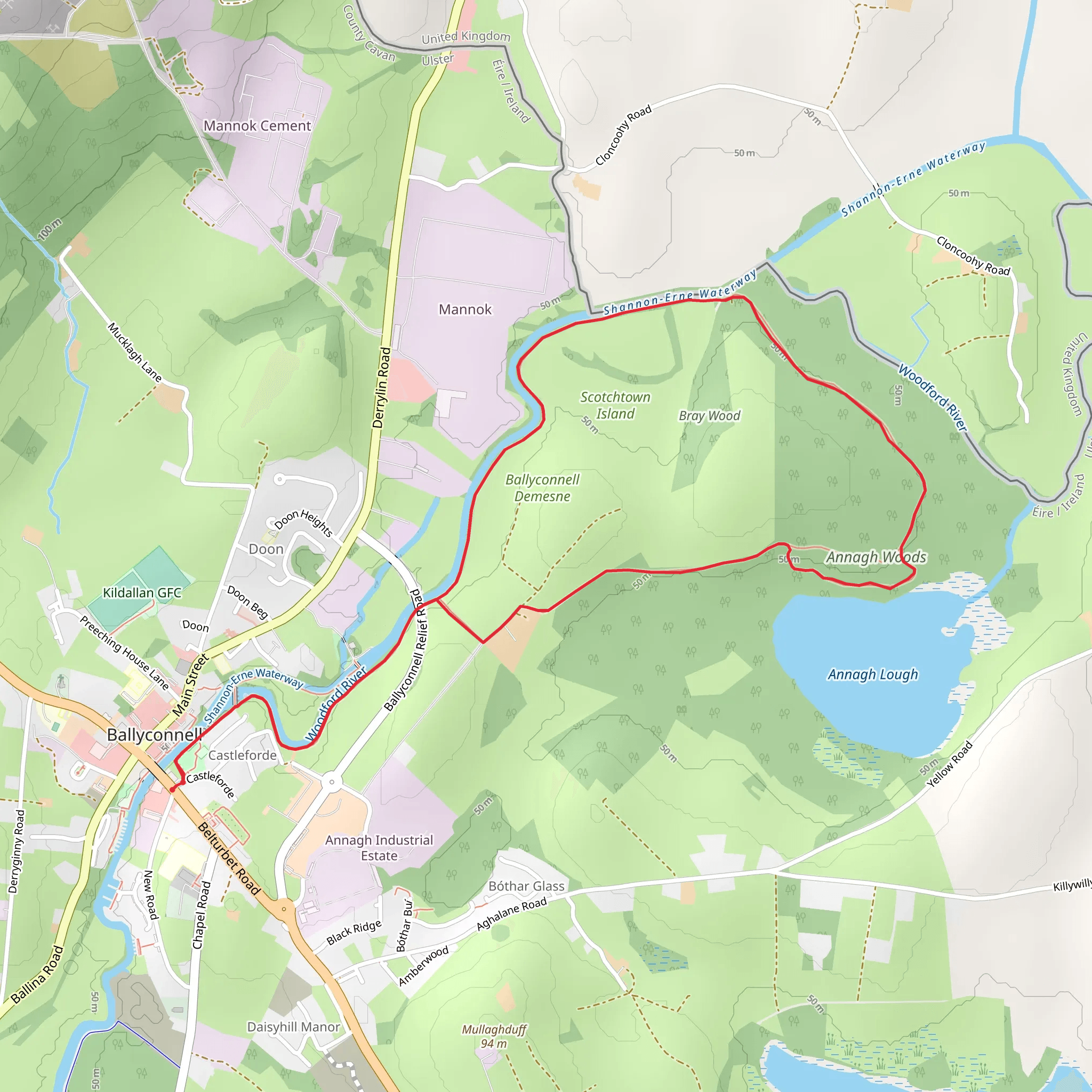 Ballyconnell - Canal Loop mobile static map
