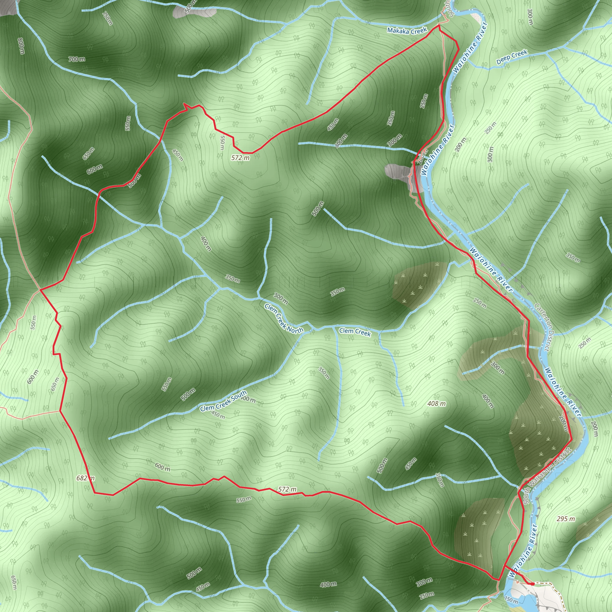 Waiohine - Cone Saddle Loop mobile static map