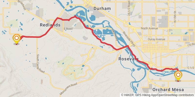 American Discovery Trail North Route stage 260 Map