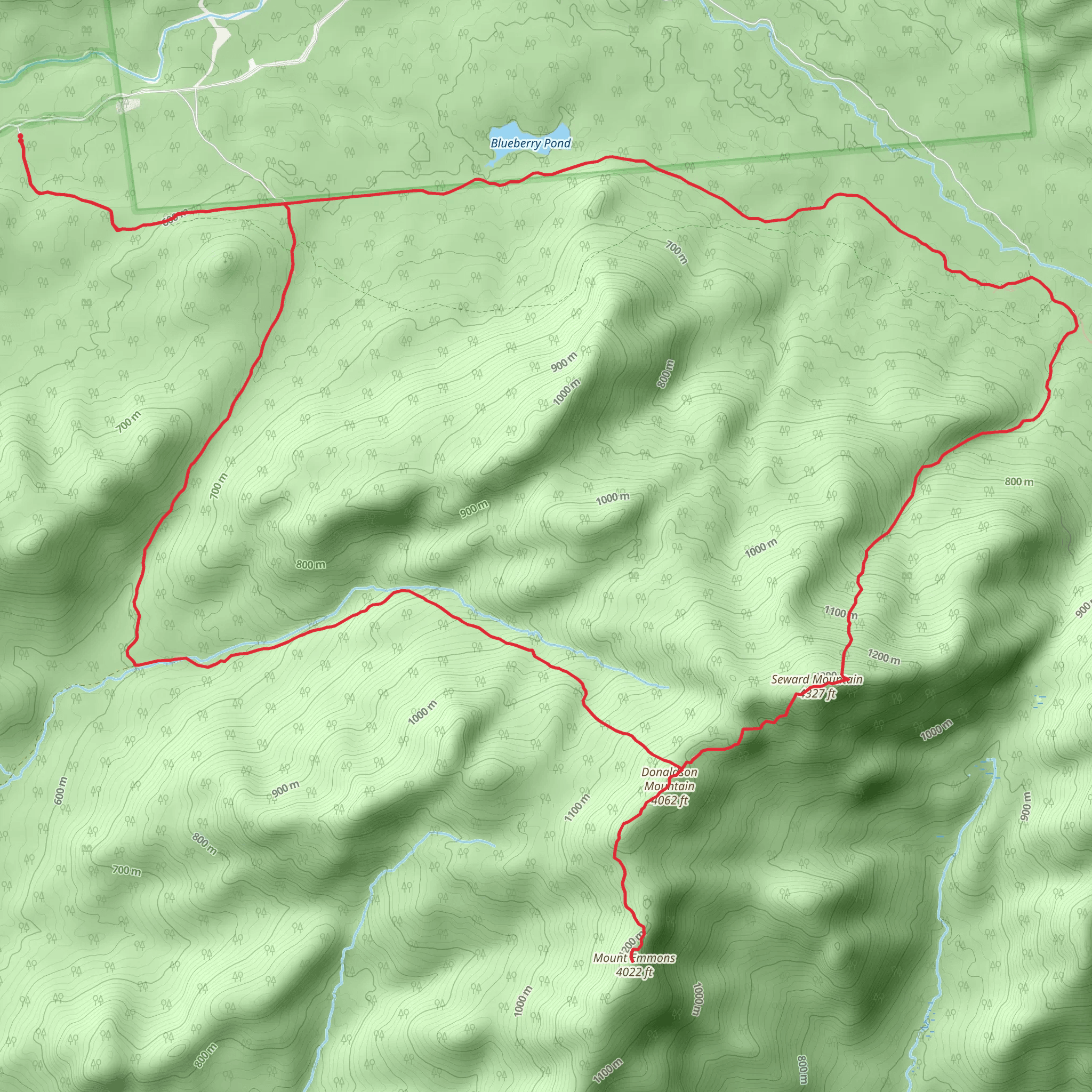 Seward Range Loop mobile static map