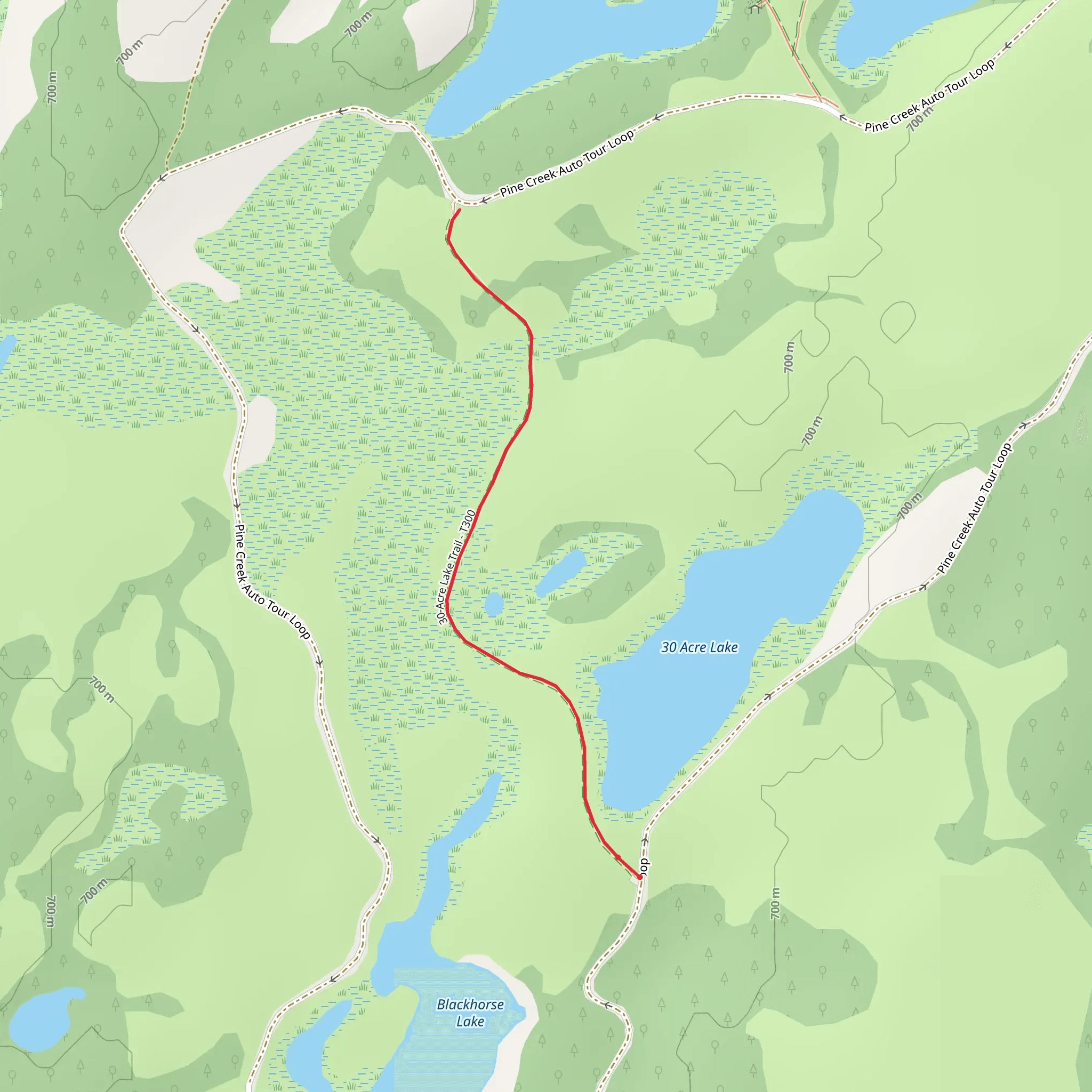 30 Acre Lake Hiking Trail mobile static map
