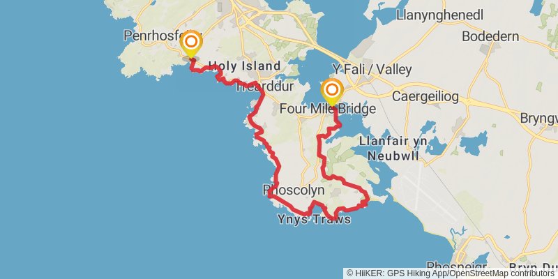 Anglesey Coastal Path stage 10 Map