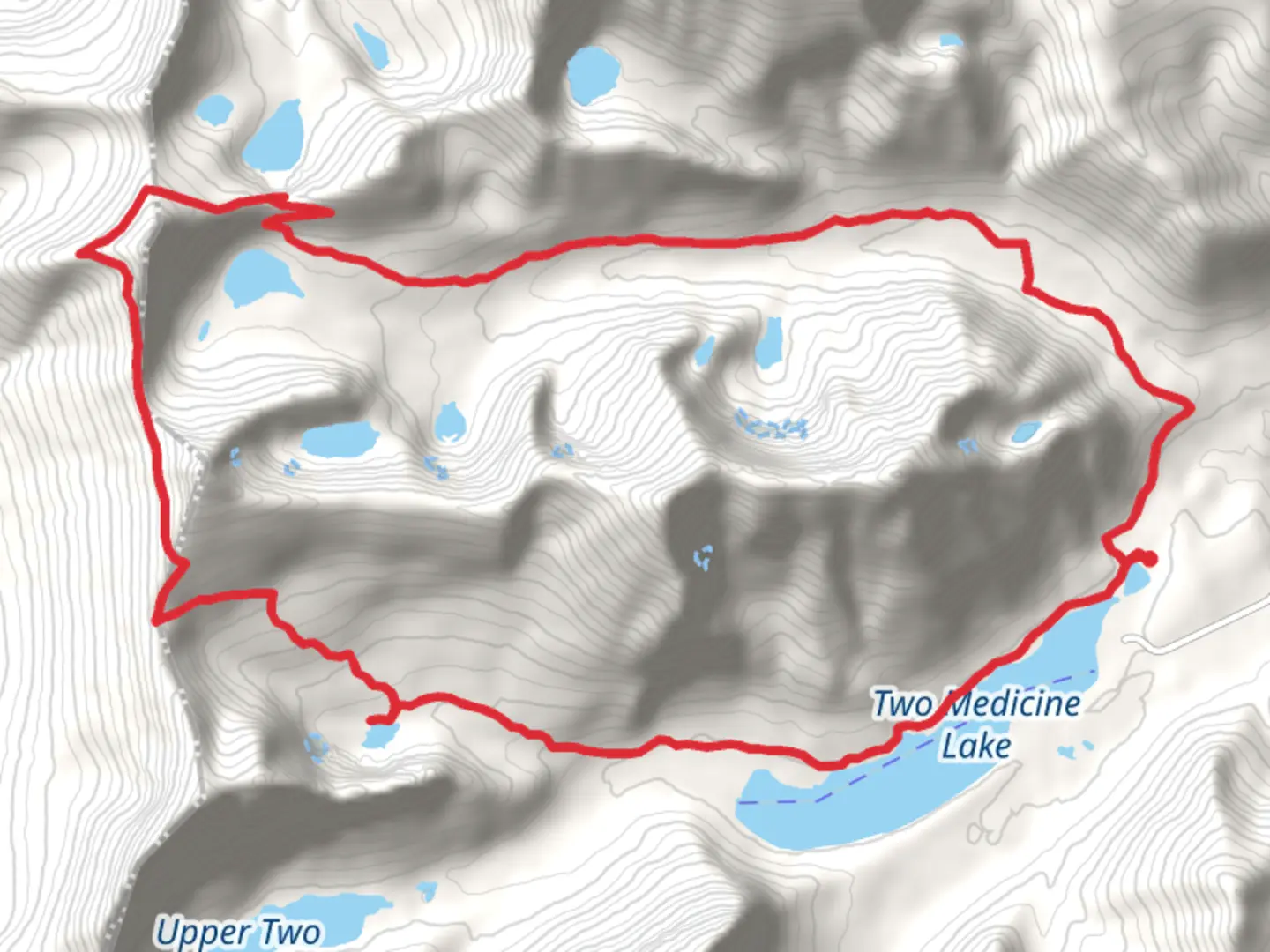 An image depicting the trail Mount Morgan - Two Medicine Lake Loop and its surrounding area.