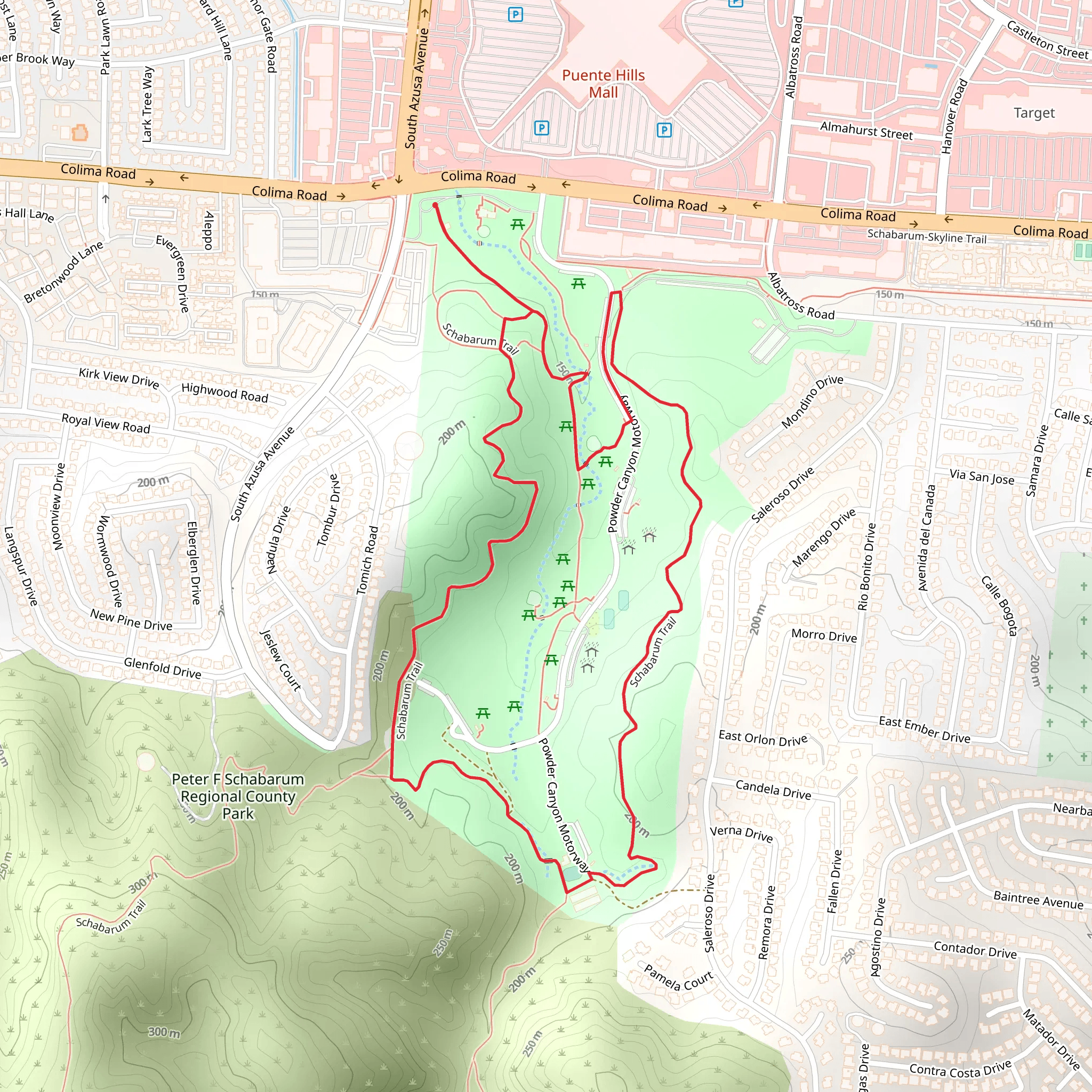 Hummingbird and Butterfly Garden Loop mobile static map