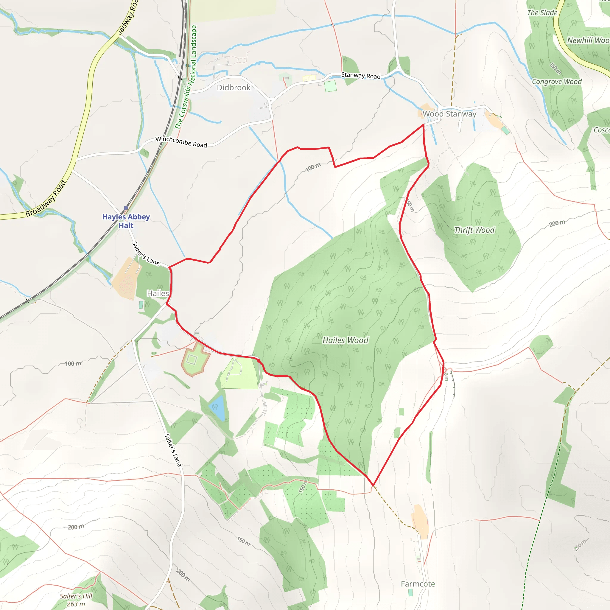 Hailes and Beckbury Camp mobile static map