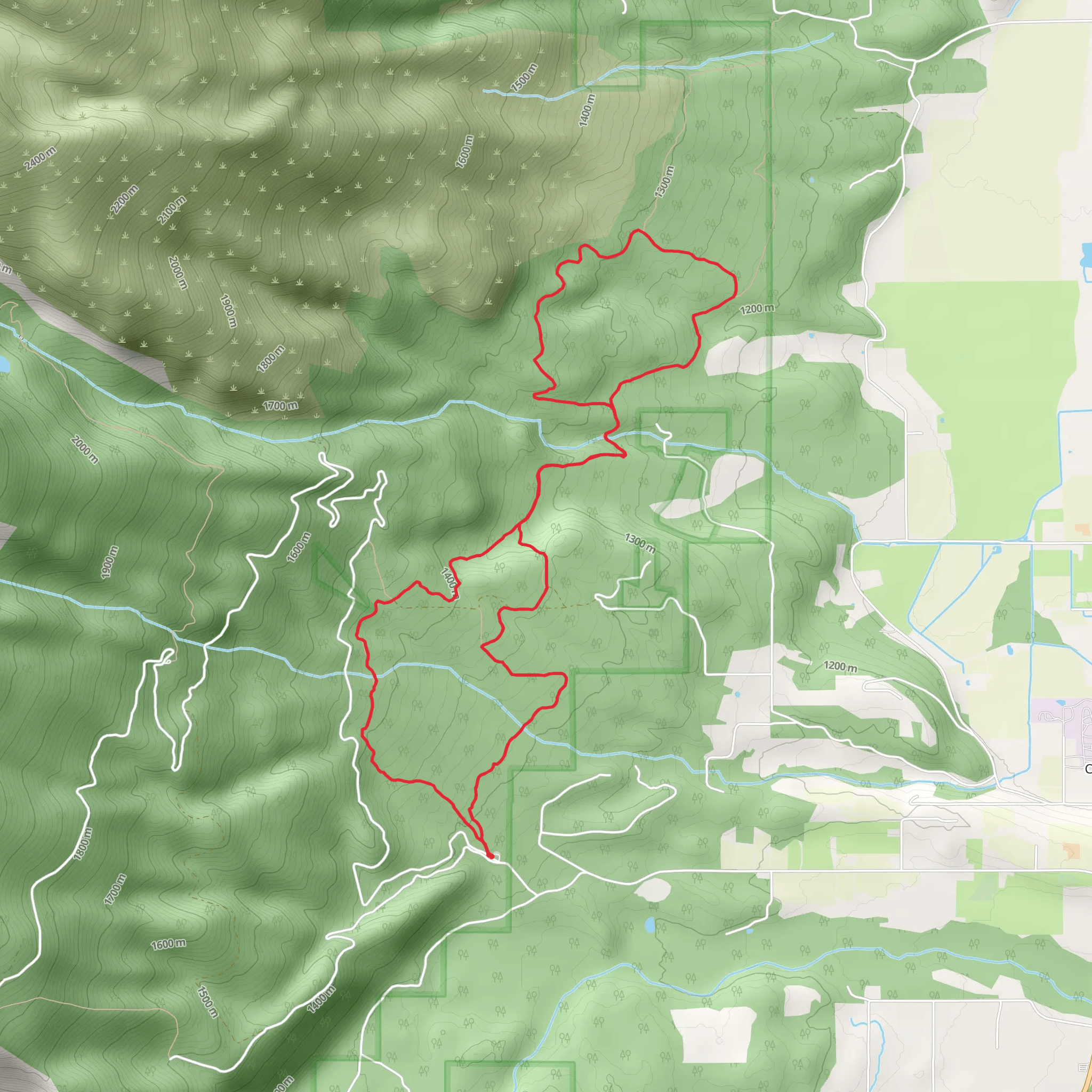Coyote Coulee Trail mobile static map