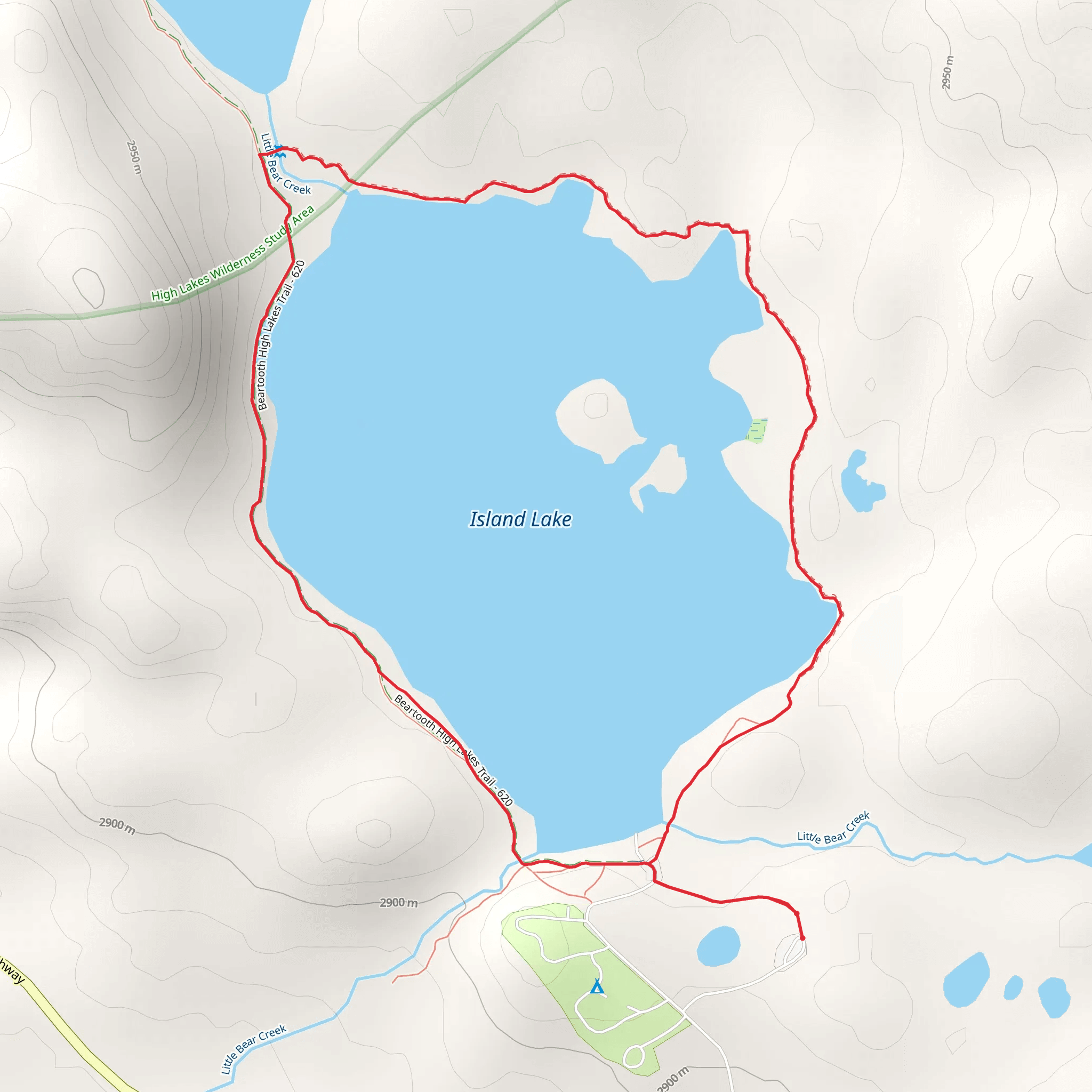 Island Lake Loop mobile static map