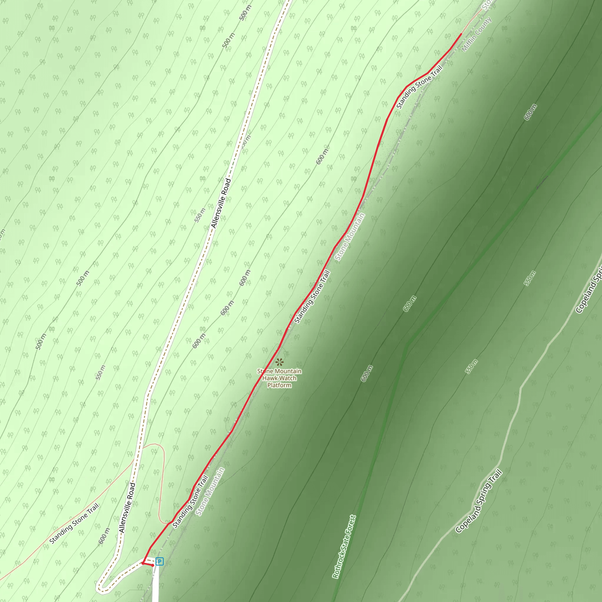 Allensville Road mobile static map